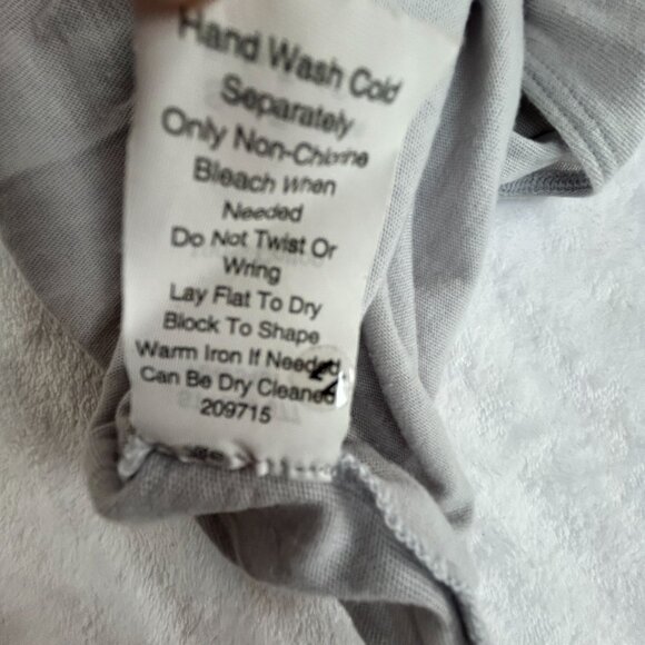 Cabi Womens Drape Faux Wrap Sleeveless Top Large Grey Cotton Casual Style# 377 - Picture 5 of 9